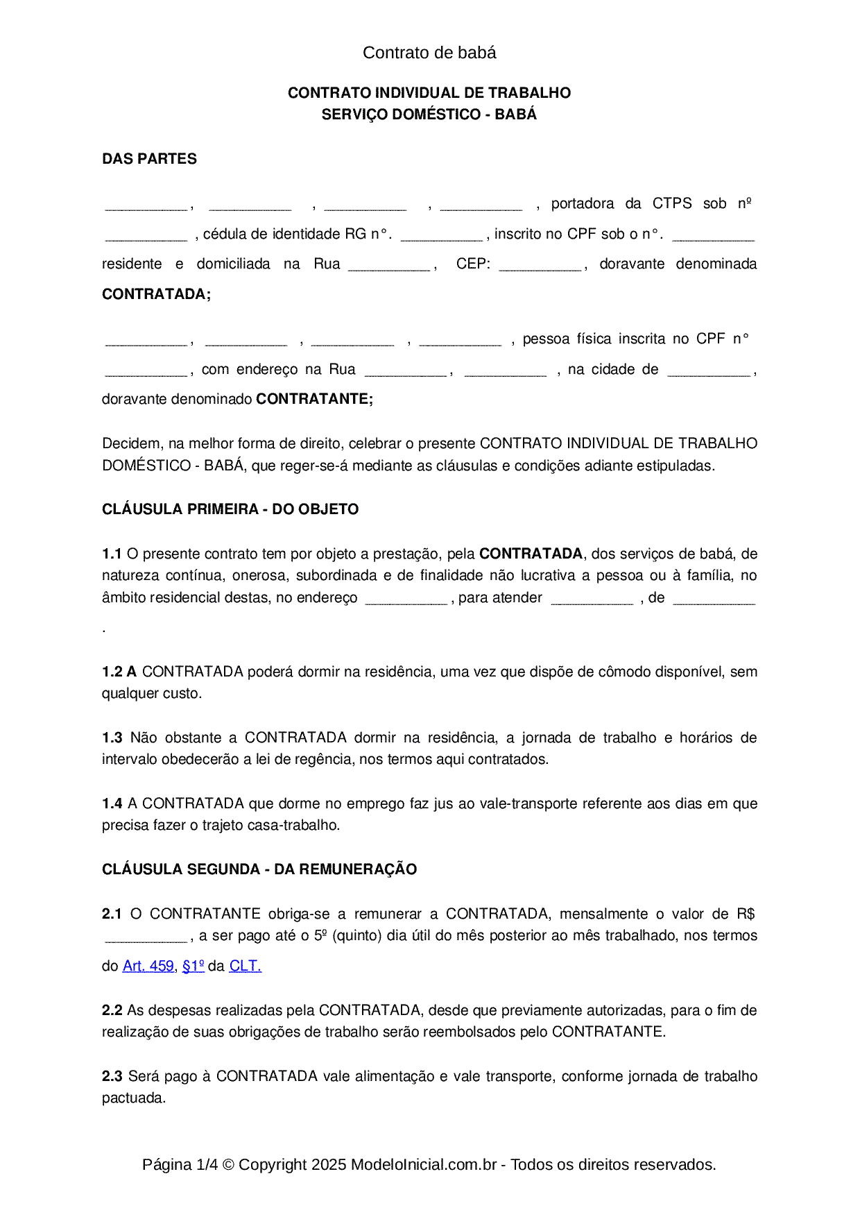 modelo contrato freelancer editável