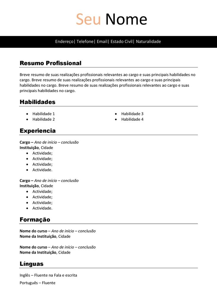 gerador de currículo online grátis