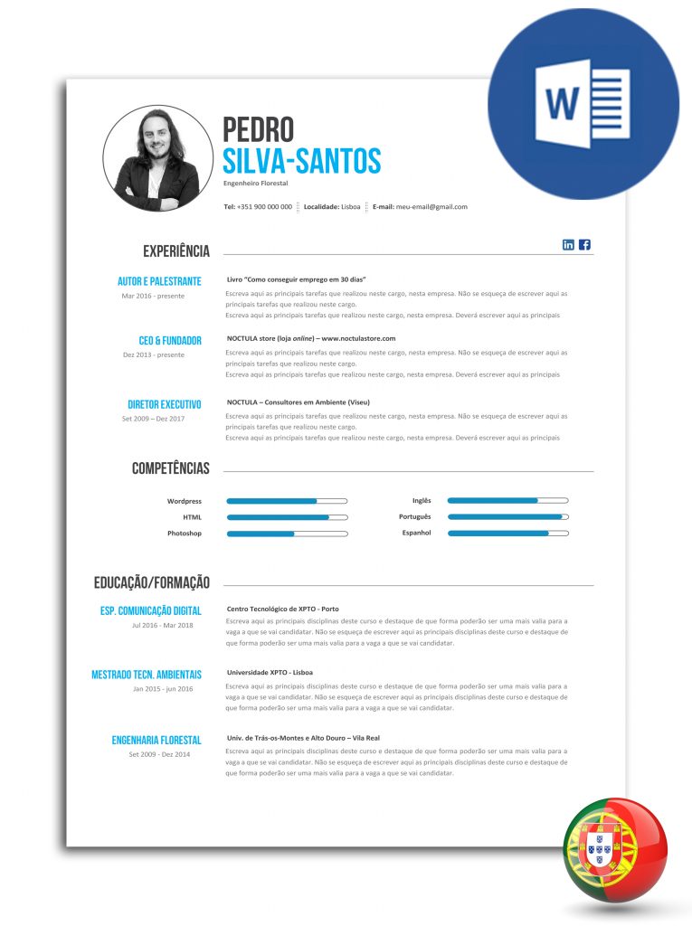 currículo profissional editável pdf