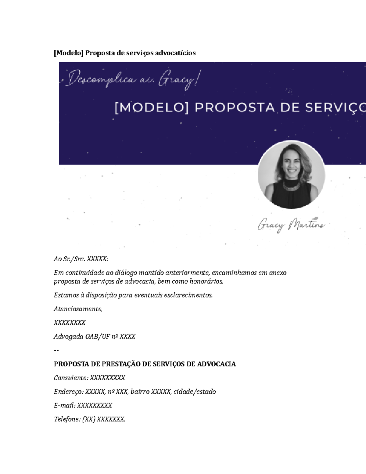 como fazer proposta de serviços