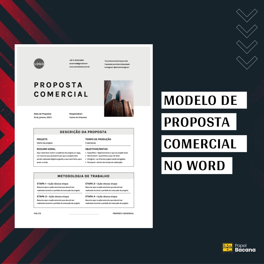 proposta de prestação de serviços editável