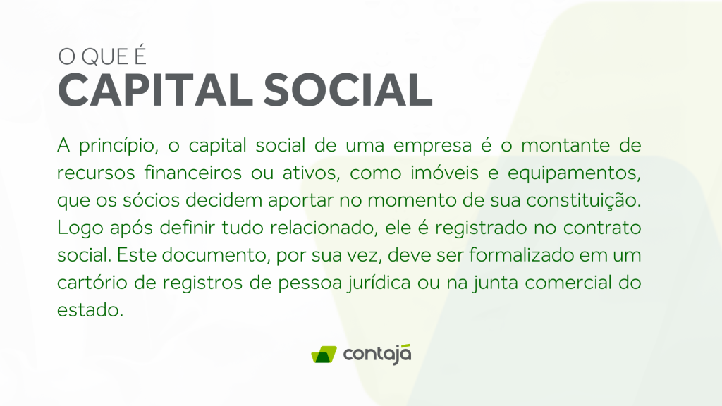 o que é capital social de uma empresa