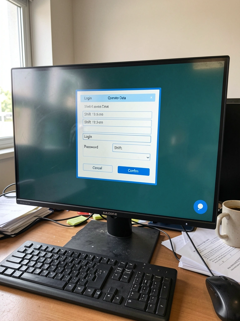 Tela de login do aplicativo Omie com campos de e-mail e senha e botão azul de acesso.