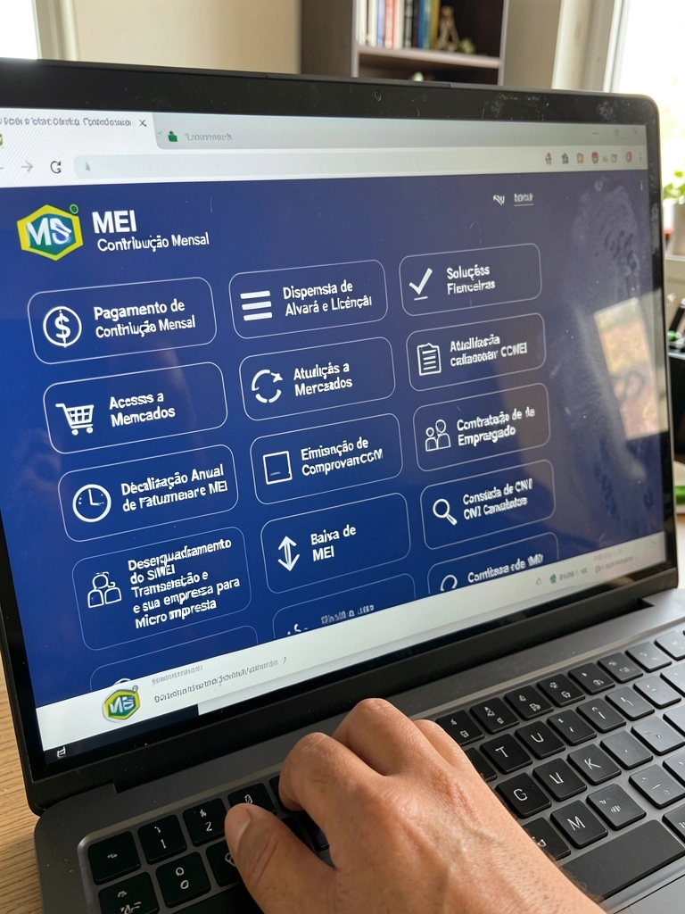 Pessoa pagando boleto do MEI pelo celular em ambiente doméstico