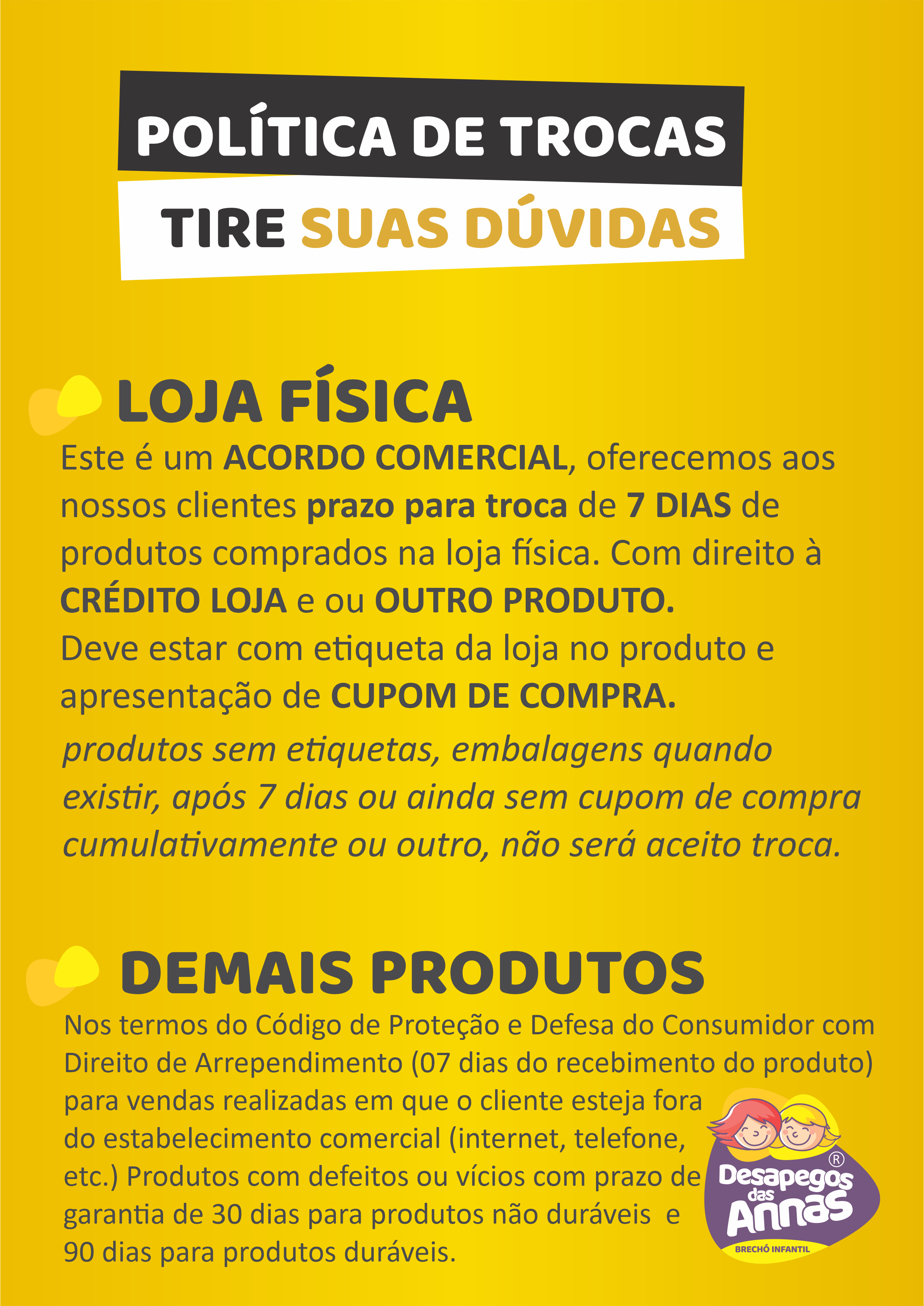 CDC trocas loja física