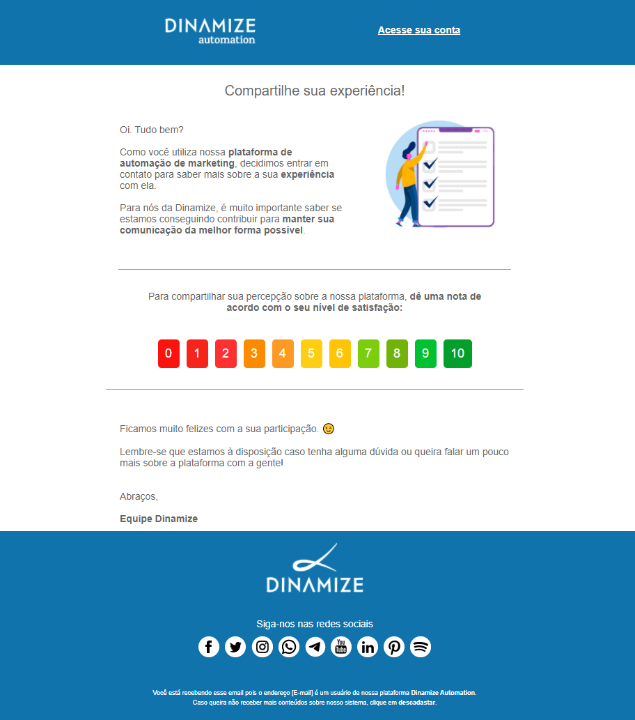 e-mail promocional criativo